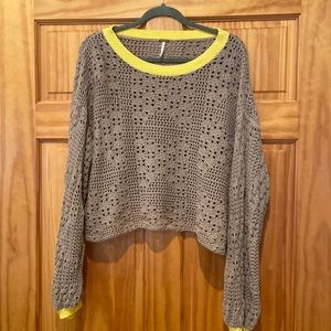 Free People open weave sweater